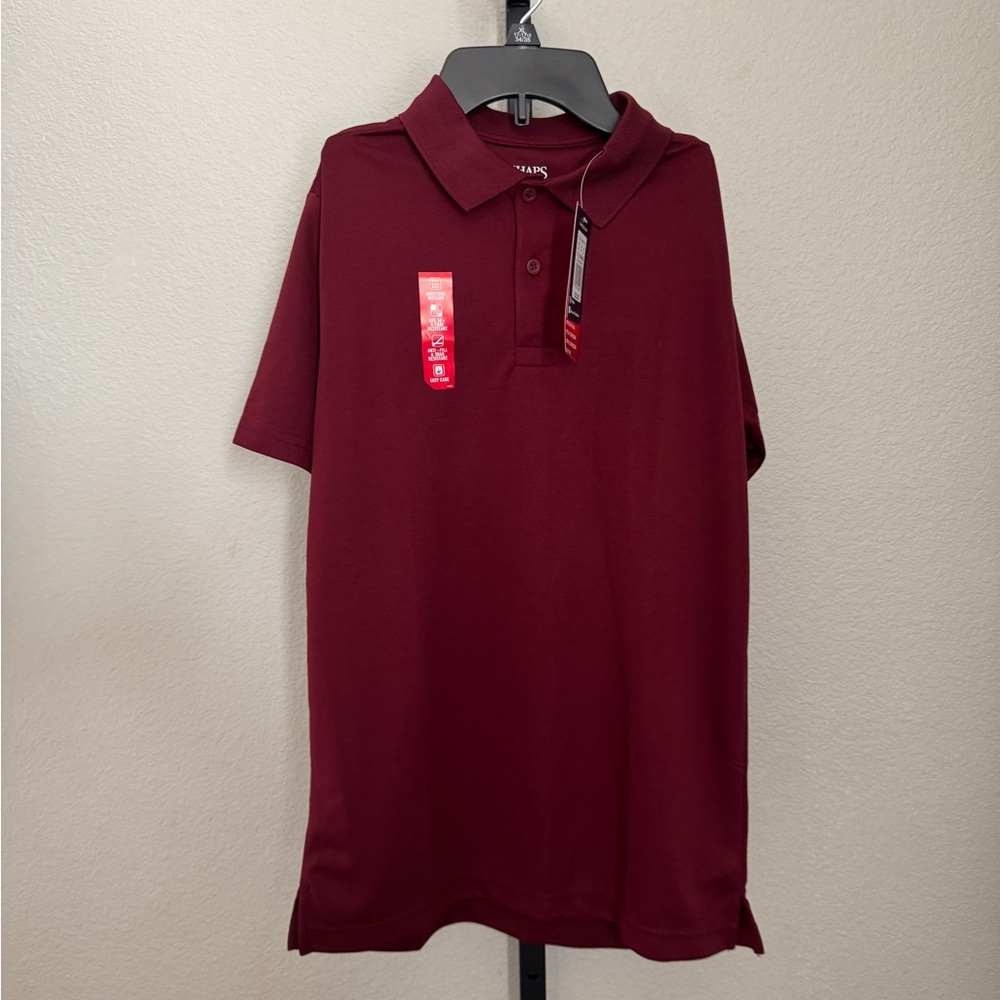 Chaps Burgundy Polo Shirt